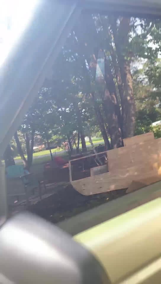Close view through a tinted vehicle window