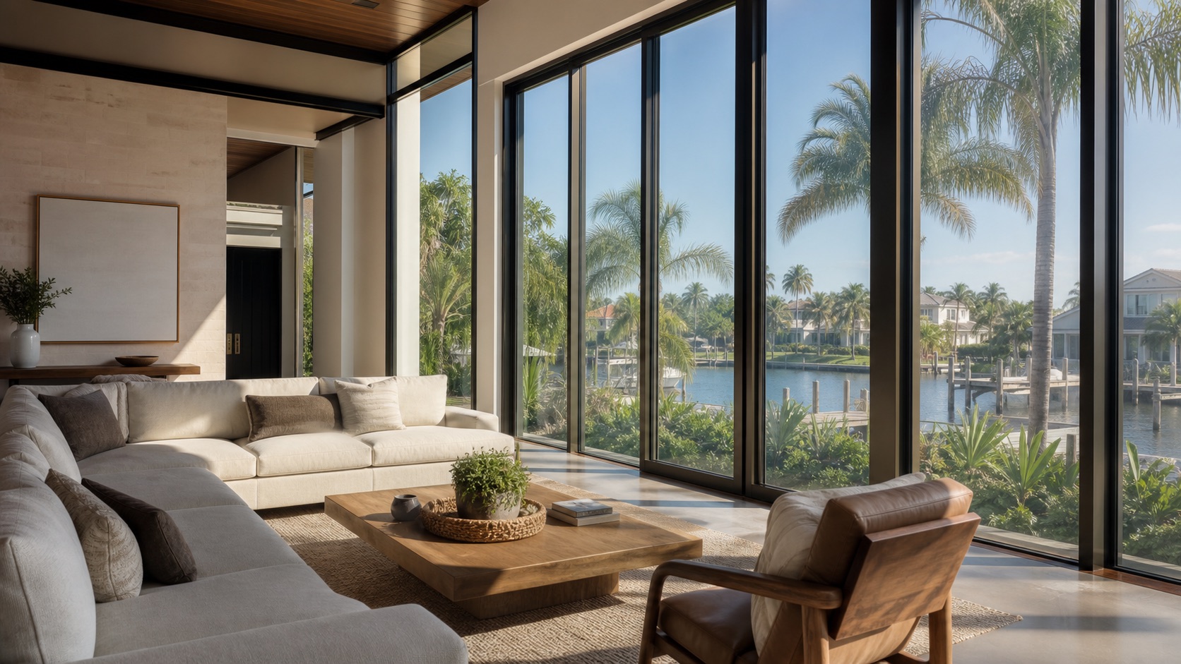 Jacksonville home interior with professionally filmed windows